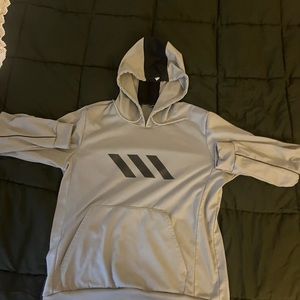 Grey Adidas Basketball Hoody XL